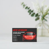 Carte De Visite Car Wash Professional Auto Detailing QR Code (Debout devant)