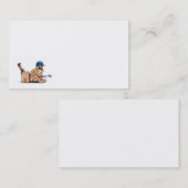 Carte De Visite Caractère de boîte handyman caractère assis pensée (Devant / Derrière)