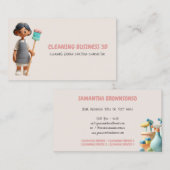 Carte De Visite Caractère de nettoyage en plastique d'argile 3D po (Devant / Derrière)