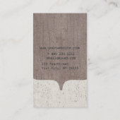 Carte De Visite Caractère Linen Charmant Élégant Monogramme De Fil (Dos)