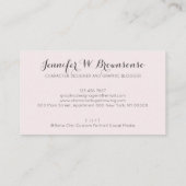 Carte De Visite Caractère portrait fille customisé imprimé (Dos)