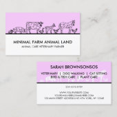 Carte De Visite Caractères animaux de ferme (Devant / Derrière)