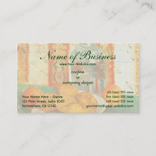 Carte De Visite Carafe et citrons sur une assiette ; Vincent van G