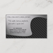 Carte De Visite Carbone abstrait de Yin Yang/aluminium balayé (Dos)