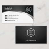 Carte De Visite Carbone automatique de logo et de texte personnali (Devant / Derrière)