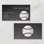 Carte De Visite Carbone fibre look Baseball (Devant / Derrière)