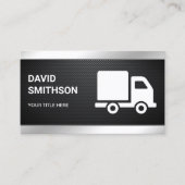 Carte De Visite Carbone Logistique Transport Camion de fret (Devant)