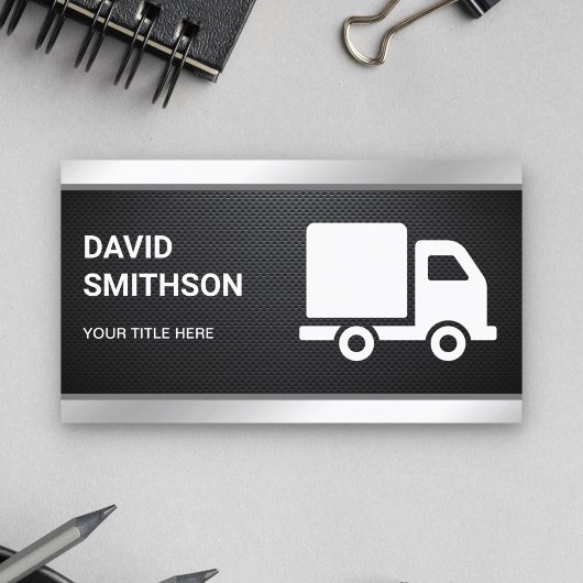 Carte De Visite Carbone Logistique Transport Camion de fret