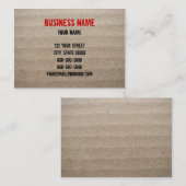 Carte De Visite Cardboard (Devant / Derrière)