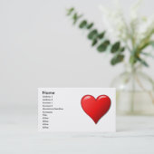 Carte de visite cardiaque (Debout devant)
