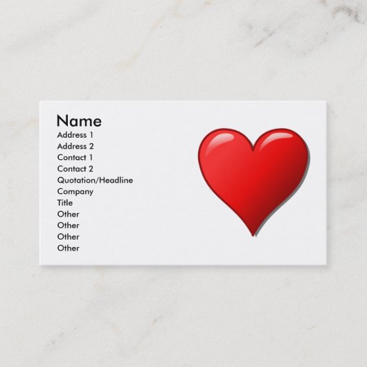 Carte de visite cardiaque (Devant)