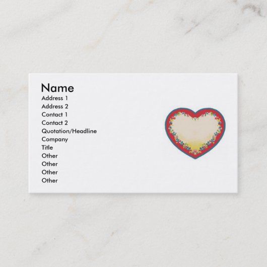 Carte de visite cardiaque (Devant)