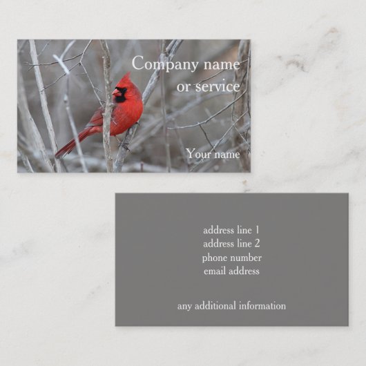 Carte De Visite Cardinal (Devant / Derrière)