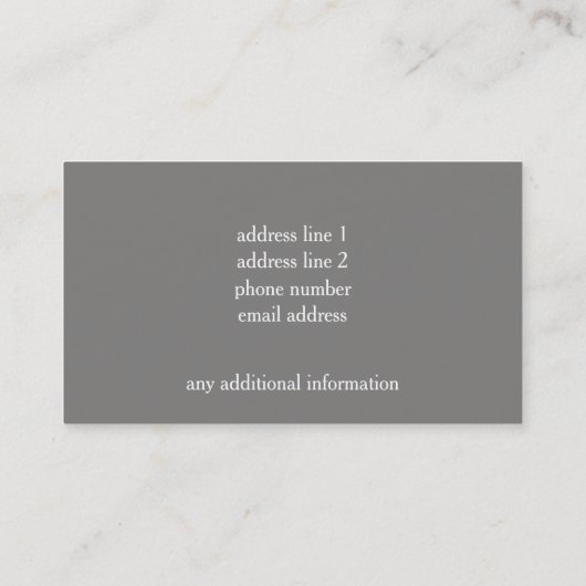 Carte De Visite Cardinal (Dos)