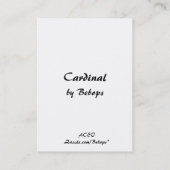 Carte De Visite Cardinal ATC (Dos)