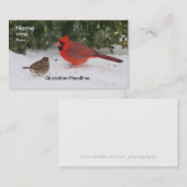 Carte De Visite Cardinal avec le moineau (Devant / Derrière)