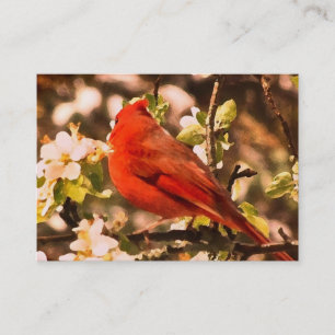 Carte De Visite Cardinal dans Apple Blossoms ATC