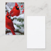 Carte De Visite Cardinal de Noël moelleux (Devant / Derrière)