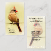 Carte De Visite Cardinal des femmes (Devant / Derrière)