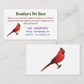 Carte De Visite Cardinal du Nord dessin animé d'oiseau (Devant / Derrière)