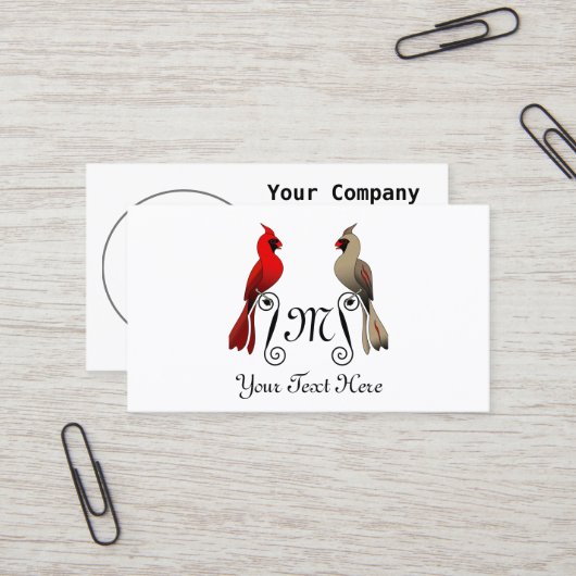 Carte De Visite Cardinal du Nord SongBird (Devant/Arrière en situation)