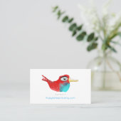 Carte de visite cardinal oiseau vintage (Debout devant)