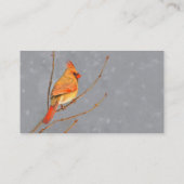 Carte De Visite Cardinal sur la peinture de branche - Art original (Dos)