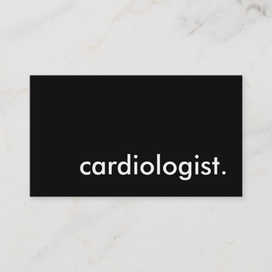 Carte De Visite cardiologue. (Devant)