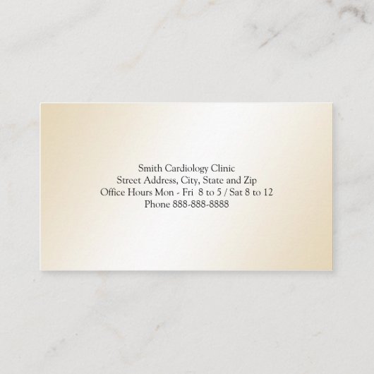 Carte de visite cardiologue (Dos)