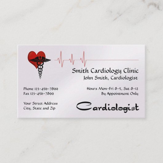 Carte de visite cardiologue (Devant)