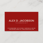 Carte De Visite carDIOLOGUE audacieux (Dos)