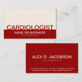 Carte De Visite carDIOLOGUE audacieux (Devant / Derrière)