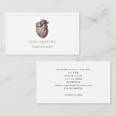 Carte De Visite Cardiologue Coeur anatomique (Devant / Derrière)