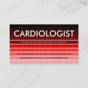 CARTE DE VISITE CARDIOLOGUE DE L'ÉCHANTILLON