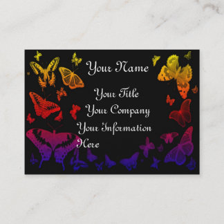 Carte De Visite Cardtemplate de profil d'affaires de papillons