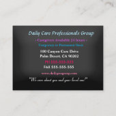 Carte De Visite Caregider Pretty Peony Calm Professionnel (Dos)