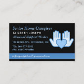 Carte De Visite Caregiver Home Help Nurse photo modern (Devant)