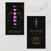 Carte De Visite *~* Caress Moon Violet Phases violettes + Étoile d (Devant / Derrière)