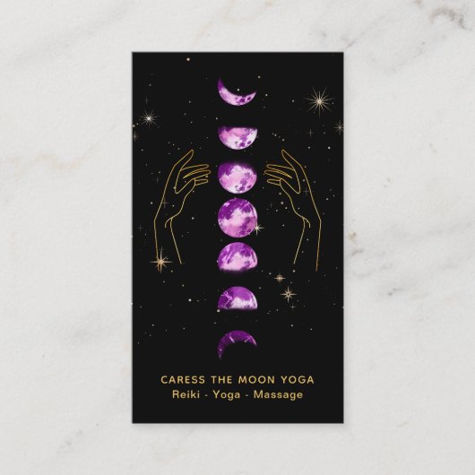 Carte De Visite *~* Caress Moon Violet Phases violettes + Étoile d (Devant)
