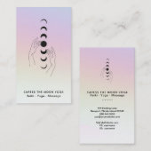 Carte De Visite *~* Caresse Arc En Ciel La Lune Phase Les Mains Cé (Devant / Derrière)