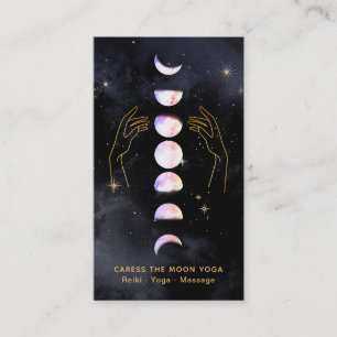 Carte De Visite *~* Caresser La Lune OPAL Phases + Hands Celestin