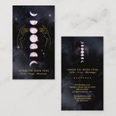 Carte De Visite *~* Caresser La Lune OPAL Phases + Mains Céleste (Devant / Derrière)