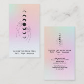 Carte De Visite *~* Caresser Les Phases De La Lune + Mains Céleste (Devant / Derrière)