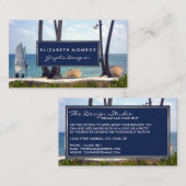 Carte De Visite Caribbean Beach, Travel & Tourism (Devant / Derrière)