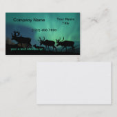 Carte De Visite Caribou et lumières du nord (Devant / Derrière)