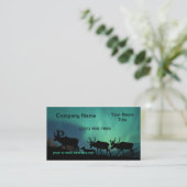 Carte De Visite Caribou et lumières du nord (Debout devant)