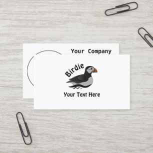Carte De Visite Caricature adorable en nage de Puffin Atlantique