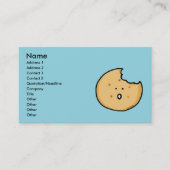 Carte De Visite Caricature amusante de biscuits avec une pointe (Devant)
