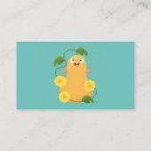 Carte De Visite Caricature citrouille gourde en beuret joyeux (Dos)