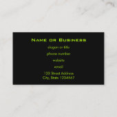 Carte De Visite Caricature d'Angry Frankenstein (Dos)